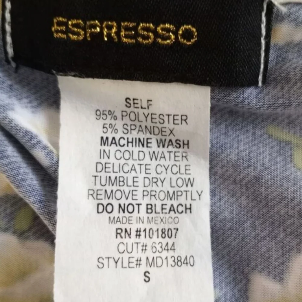 Espresso Blue and Yellow Floral Dress Sz.S EUC. - Picture 8 of 8